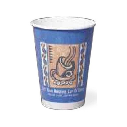 断熱性発泡紙コップ レッツコーヒー(ブル
