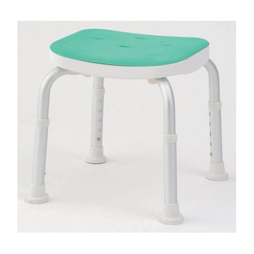 コンパクトバスチェア 背なし グリーン