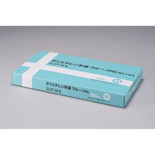ポリエチレン手袋ブルー(TPE)M 1ケ