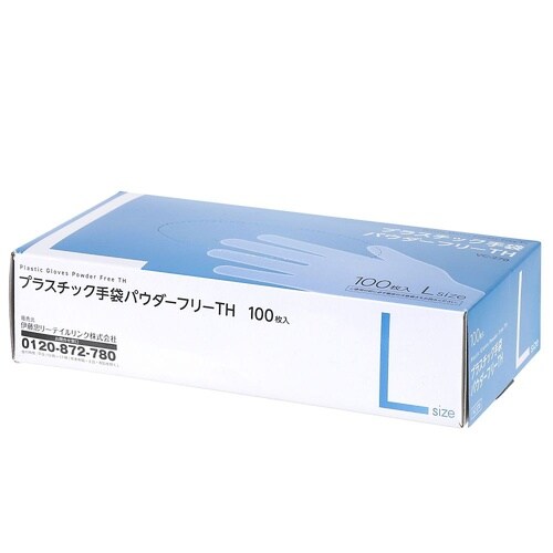 プラスチック手袋パウダーフリーTH L