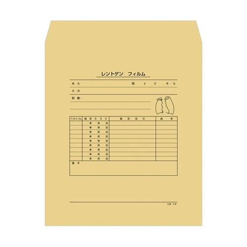 レントゲン袋 半切 クラフト紙 1袋(1