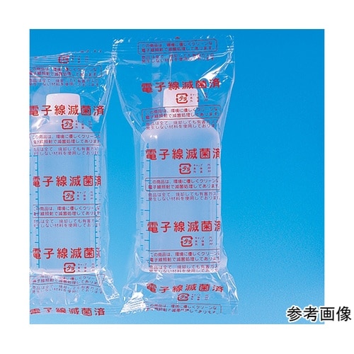 滅菌済 プリント目盛瓶 青目盛 200m