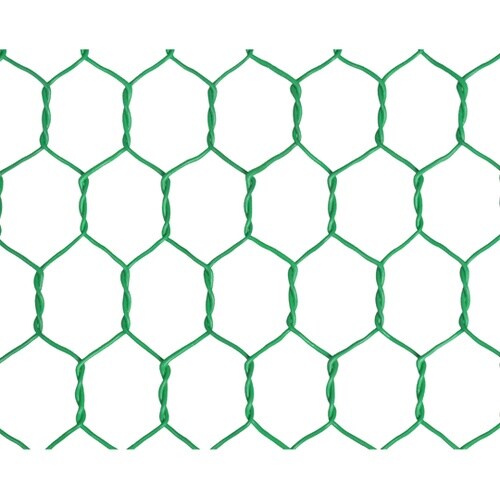 ビニール亀甲金網 グリーン 線径0.6m