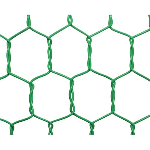 ビニール亀甲金網 グリーン 線径1.15