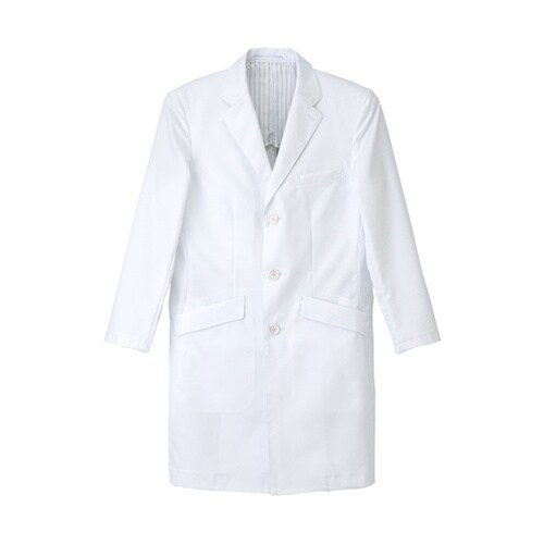 男子シングルドクターコート ホワイト L