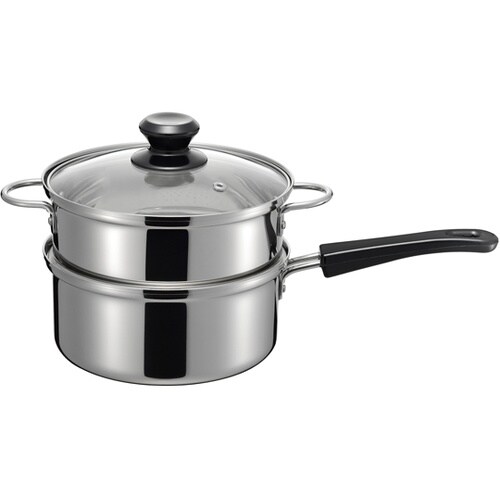 烹味屋 IH対応 片手二段蒸し器 18c