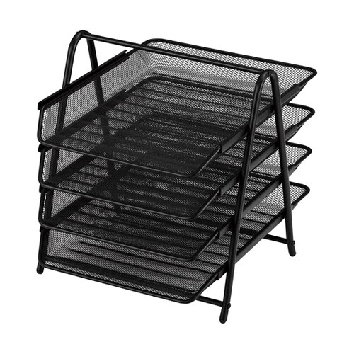 ファイルトレー4段 ブラック N−758