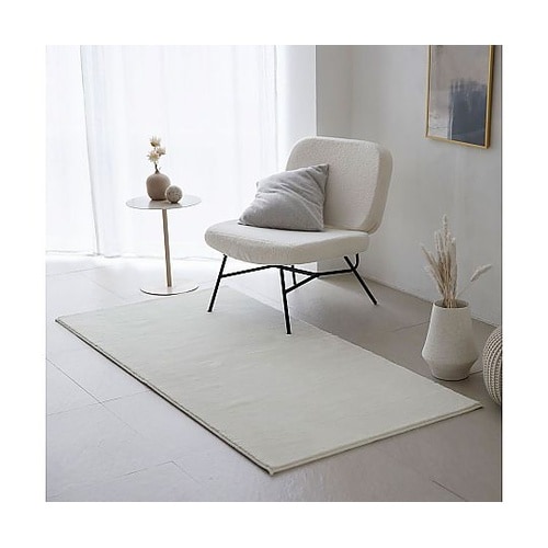 ラグ ハク 90×190cm ホワイト