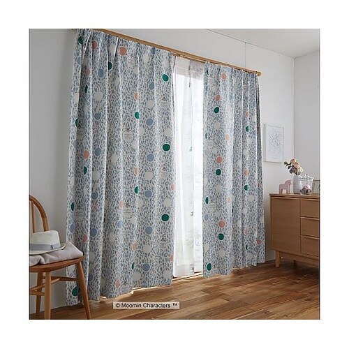 MOOMIN 遮光カーテン カラーサーク