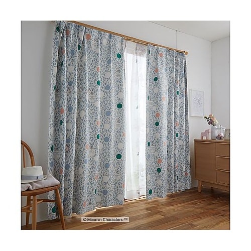 MOOMIN 遮光カーテン カラーサーク