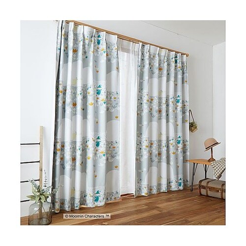 MOOMIN 遮光カーテン ソフトメロデ