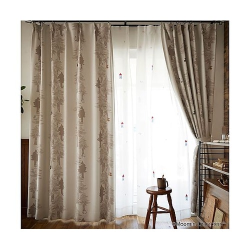MOOMIN 遮光カーテン プートドレー