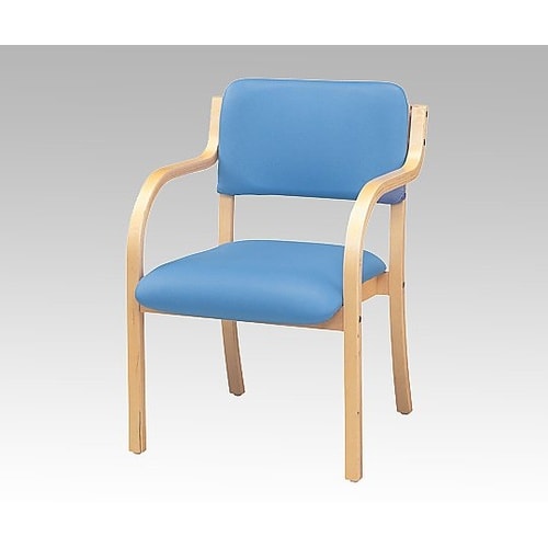 木製スタッキングチェア 合皮張り(アーム