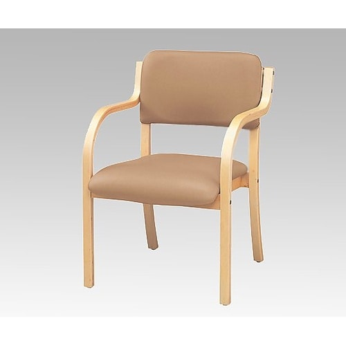 木製スタッキングチェア 合皮張り(アーム