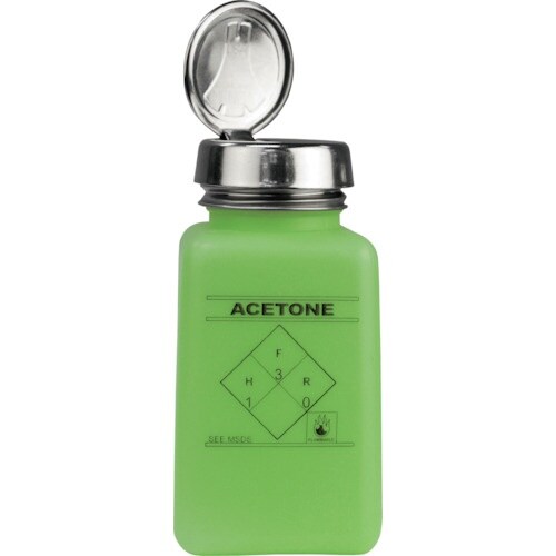 DESCO 静電気拡散性ボトル 緑色 ワンタッチ