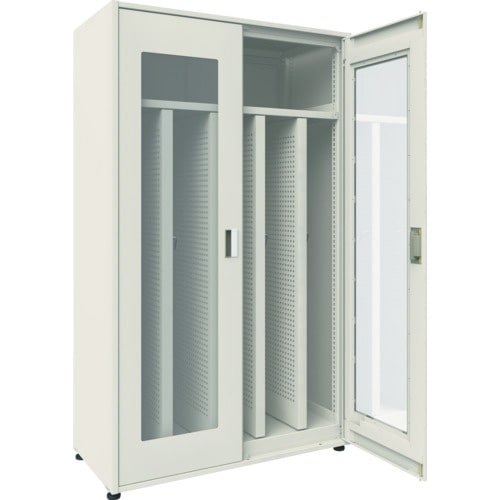 TRUSCO M3型ユニット中量棚 両開きアクリル