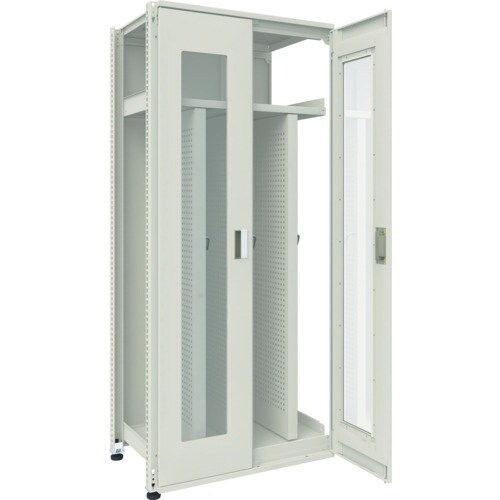 TRUSCO M3型ユニット中量棚 両開きアクリル