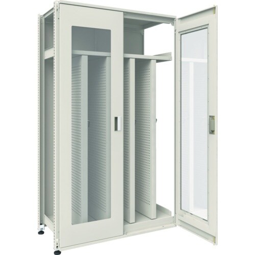 TRUSCO M3型ユニット中量棚 両開きアクリル