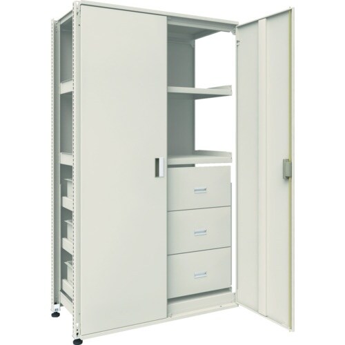 TRUSCO M3型ユニット中量棚 両開き扉・背パ