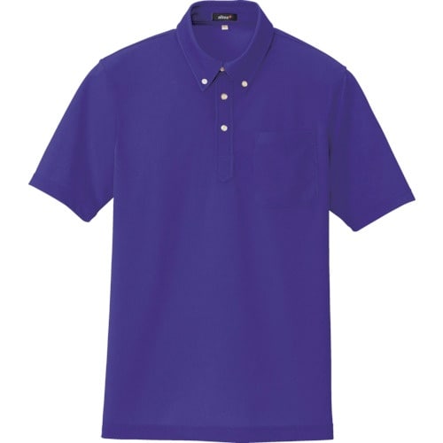 アイトス ボタンダウン半袖ポロシャツ パープル 3