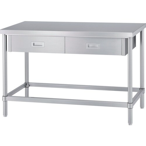 シンコー ステンレス作業台片面引出付(四方枠タイプ