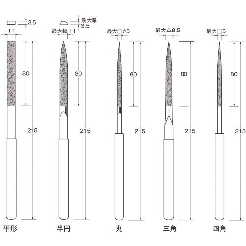リューター 電着ダイヤモンドヤスリX0200