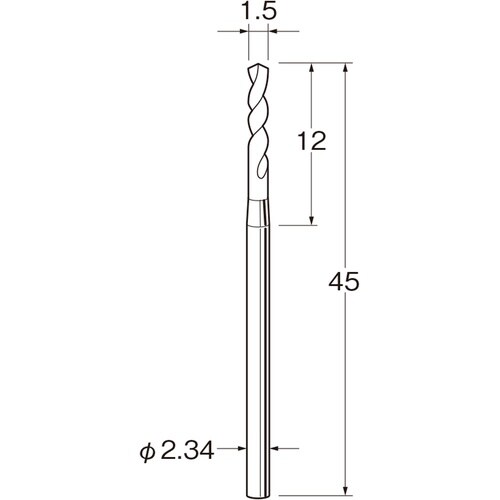 リューター ツイストドリル(スチール鋼)刃径(mm