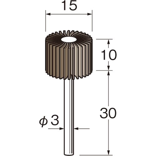 リューター ダイヤモンドフラップサンダー軸長(mm