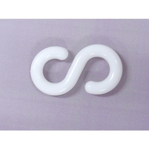 ニッサチェイン Sフック 8mm 白 (50個入)