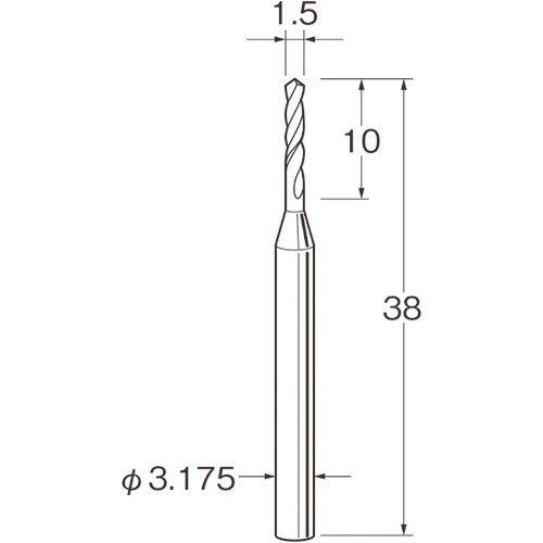 リューター ツイストドリル(超硬合金)刃径(mm)