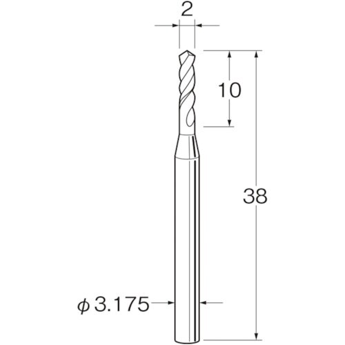 リューター ツイストドリル(超硬合金)刃径(mm)