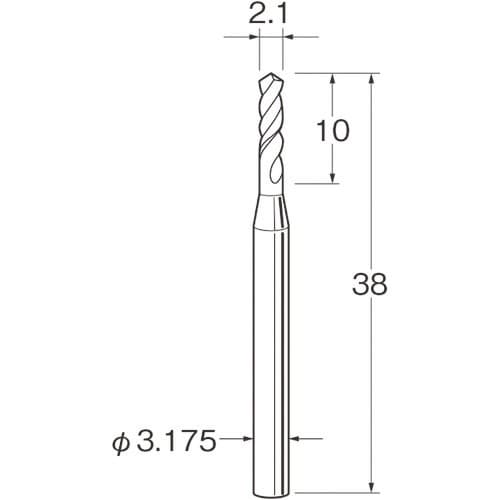 リューター ツイストドリル(超硬合金)刃径(mm)
