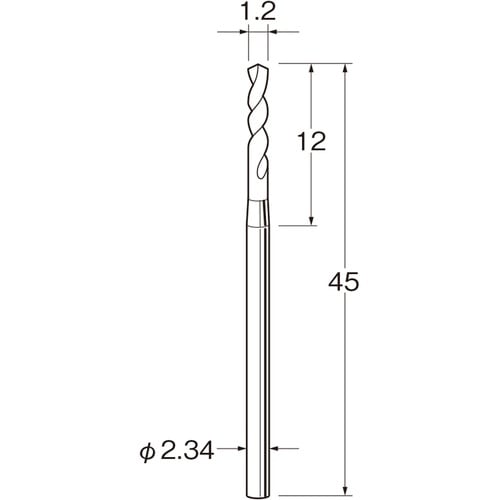 リューター ツイストドリル(スチール鋼)刃径(mm