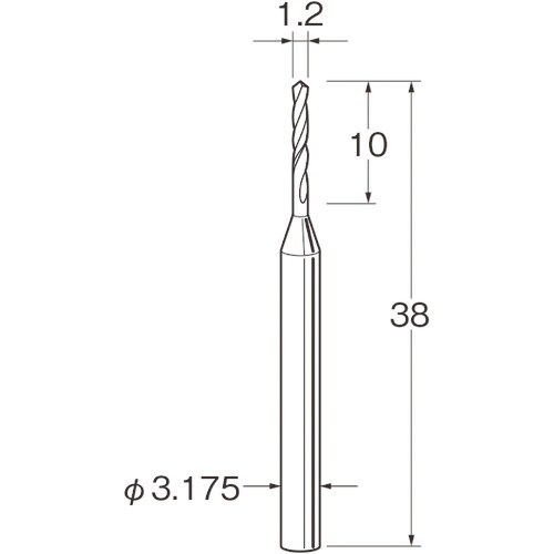 リューター ツイストドリル(超硬合金)刃径(mm)