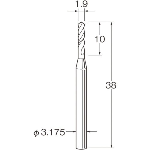 リューター ツイストドリル(超硬合金)刃径(mm)