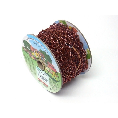 ニッサチェイン 鉄カラー三ッ組 15m巻 茶