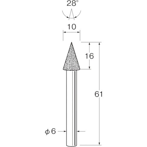 リューター 軸付電着ボラゾン砥石N2510