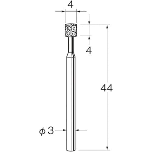 リューター 機械研削用ビトリファイドボンド軸付ボラ