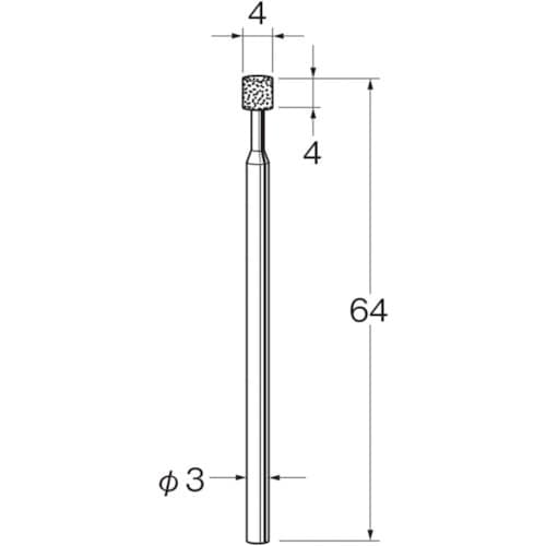 リューター 機械研削用レジンボンド軸付ボラゾン砥石