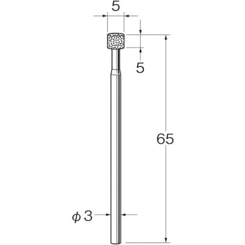 リューター 機械研削用レジンボンド軸付ボラゾン砥石