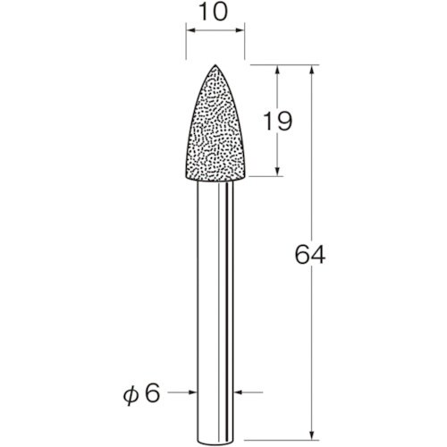 リューター 軸付電着ボラゾン砥石N2410