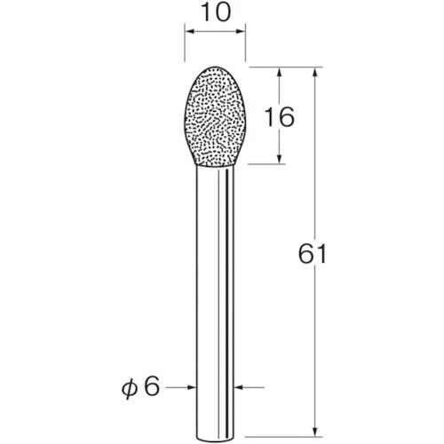 リューター 軸付電着ボラゾン砥石N2710