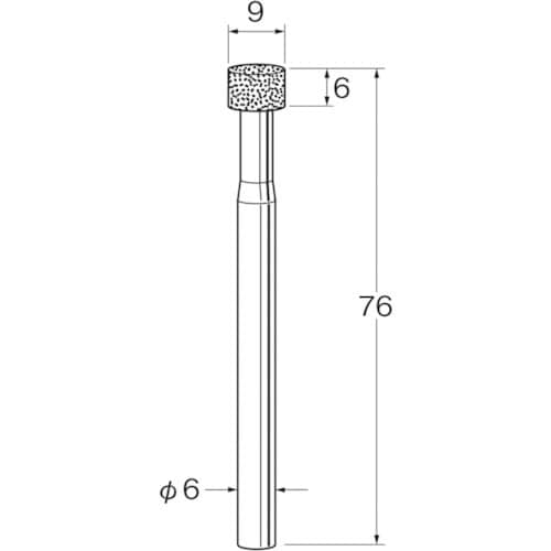 リューター 機械研削用レジンボンド軸付ボラゾン砥石