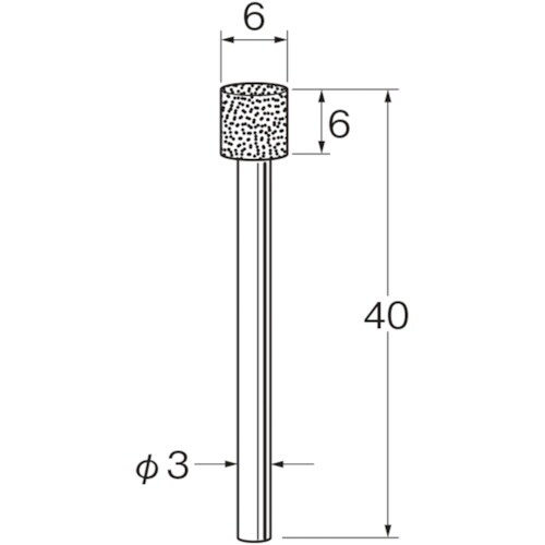 リューター ハイメタルボンド軸付ボラゾン砥石(ハン