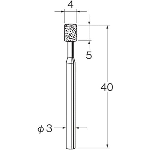リューター ハイメタルボンド軸付ボラゾン砥石(ハン