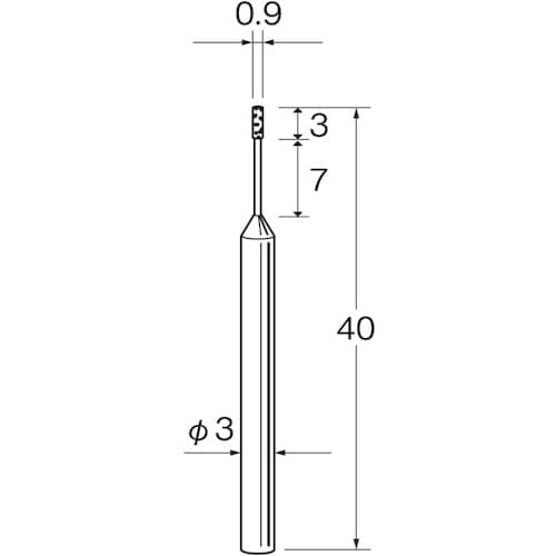 リューター 機械研削用軸付電着ボラゾン砥石(インタ