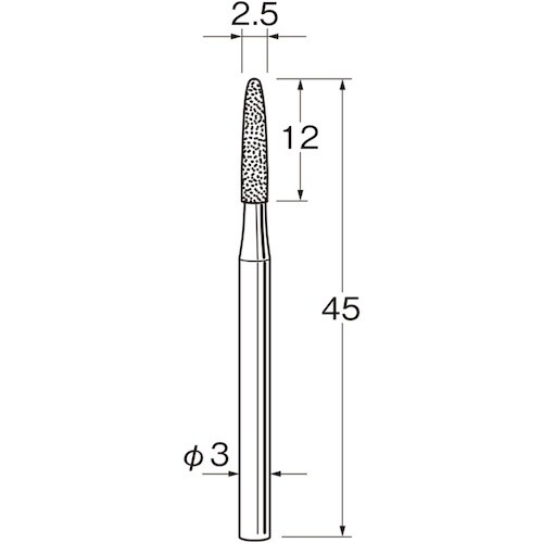 リューター 軸付電着ボラゾン砥石N1325