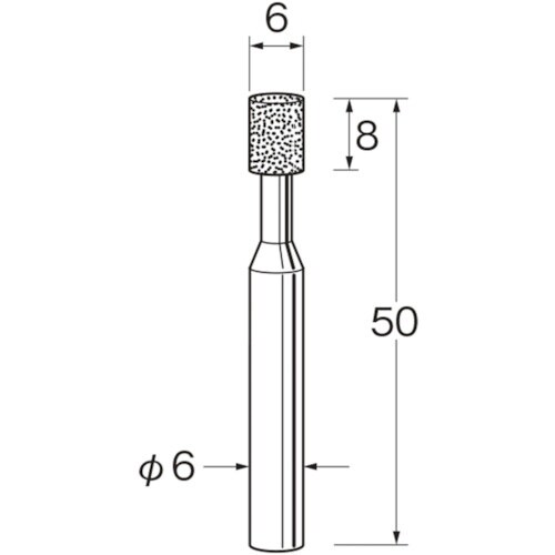 リューター 機械研削用軸付電着ボラゾン砥石(インタ