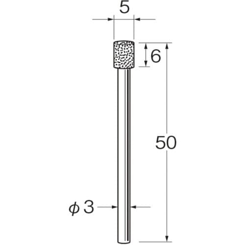 リューター 機械研削用軸付電着ボラゾン砥石(インタ
