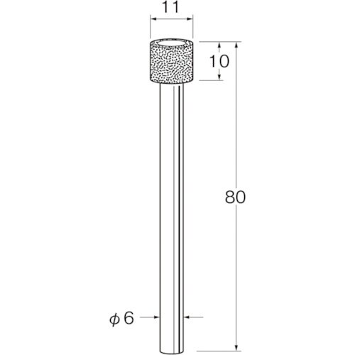 リューター 機械研削用軸付電着ボラゾン砥石(インタ